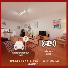 Appartement Cosy Proche Gare - Fibre Optique et Parking